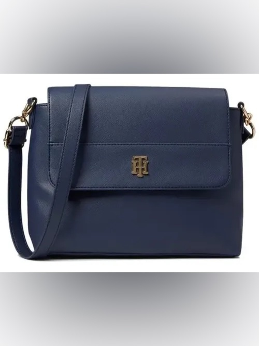 Tommy Hilfiger Camilla ll sling bag, Dark Navy/ Black Crossbody w/ Gold Hardware
